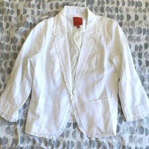 New Modcloth Medium white short sleeve blazer